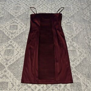 Maroon Calvin Klein dress with side zipper